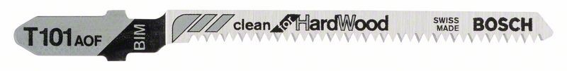 BOSCH JIGSAW BLADE T101AOF HARDWOOD UP TO 15MM CLEAN CUT ( PKT 5)